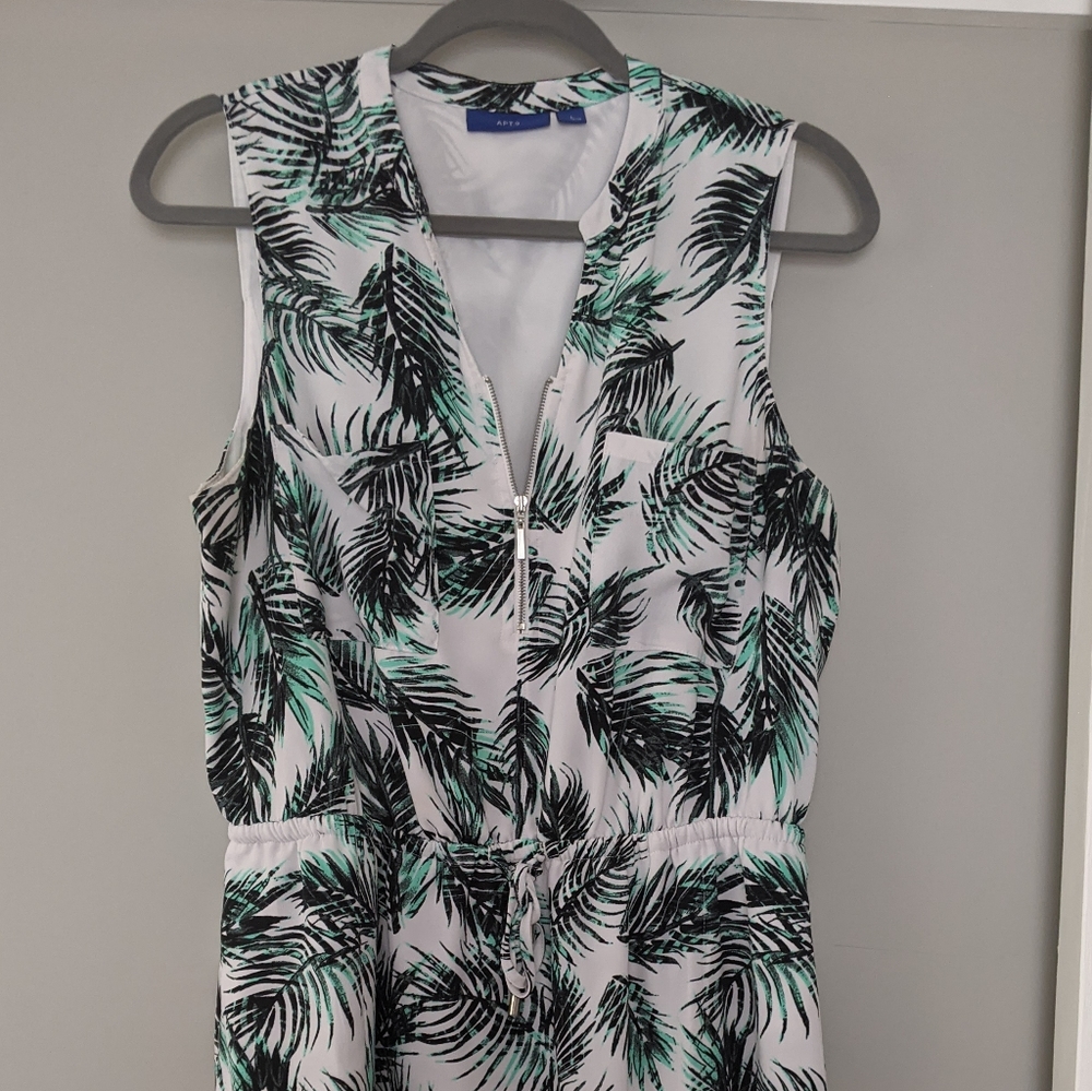 Tropical print work dress